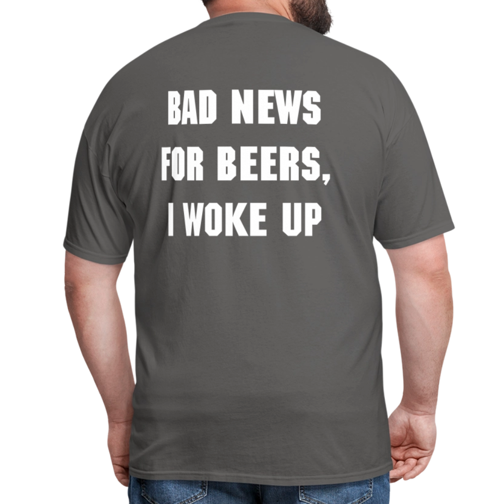 BAD NEWS FOR BEERS - Unisex Classic T-Shirt - charcoal