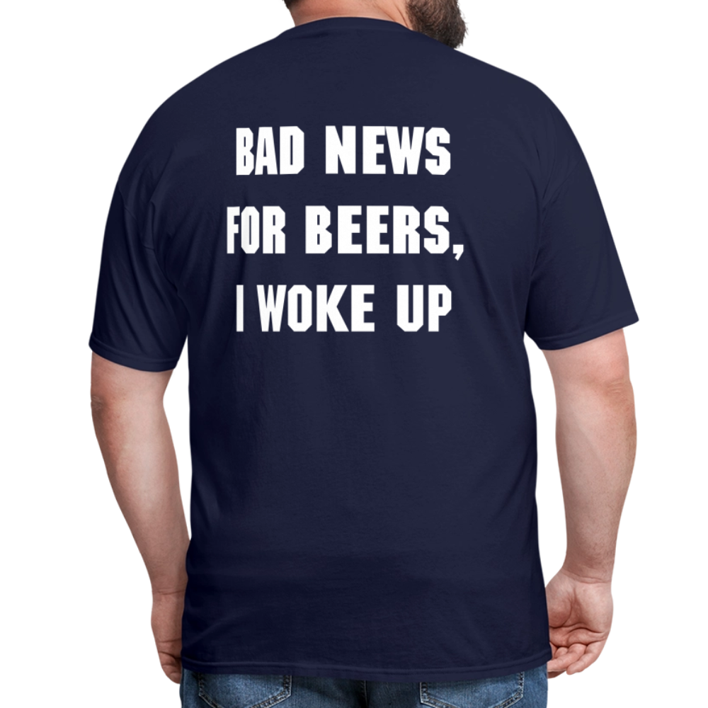 BAD NEWS FOR BEERS - Unisex Classic T-Shirt - navy