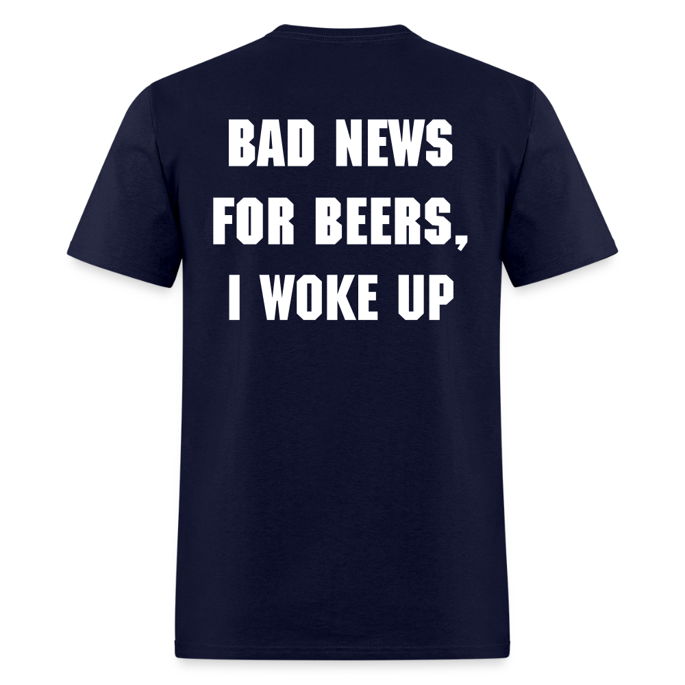 BAD NEWS FOR BEERS - Unisex Classic T-Shirt - navy