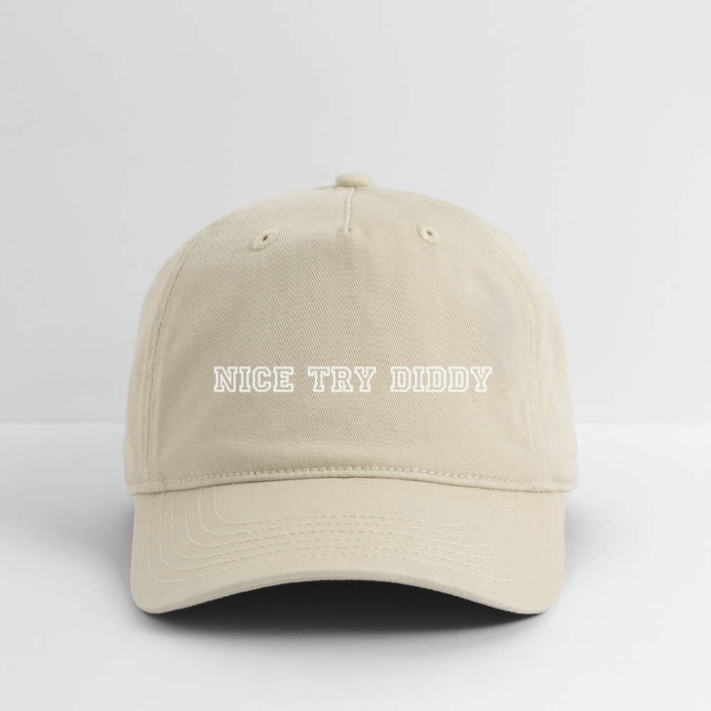 Nice Try Diddy - Vintage Washed Rope Cap - khaki