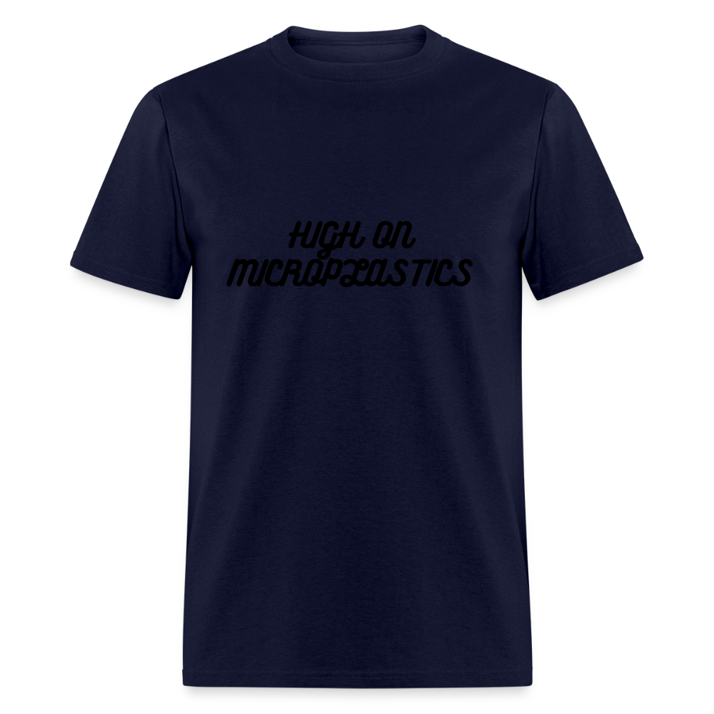 HIGH ON MICROPLASTICS - Unisex Classic T-Shirt - navy